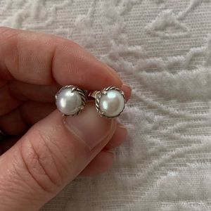 David Yurman Chatelaine Pearl Stud Earrings